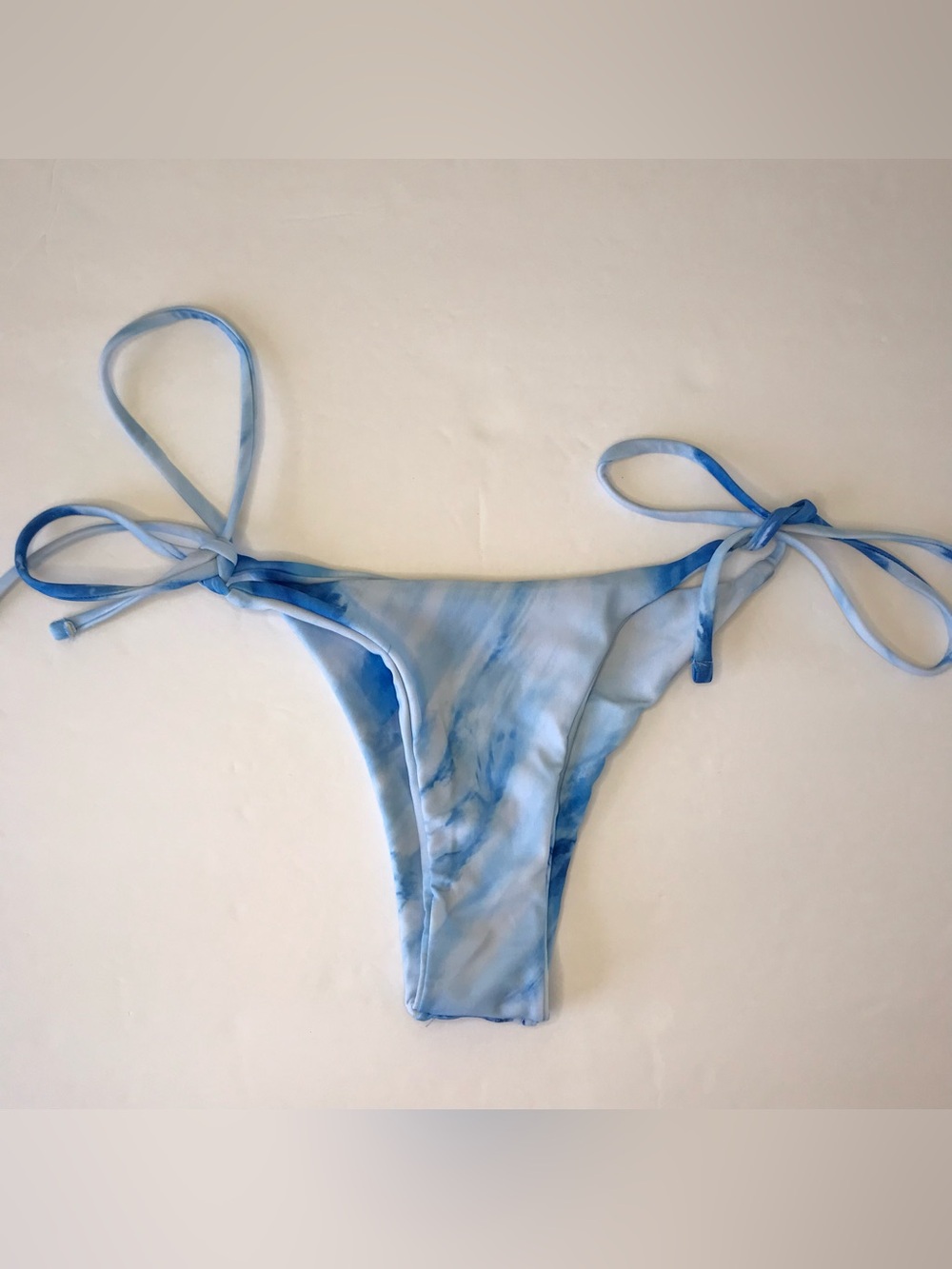 Blue Marble Print Teeny Bikini Bottoms Size M